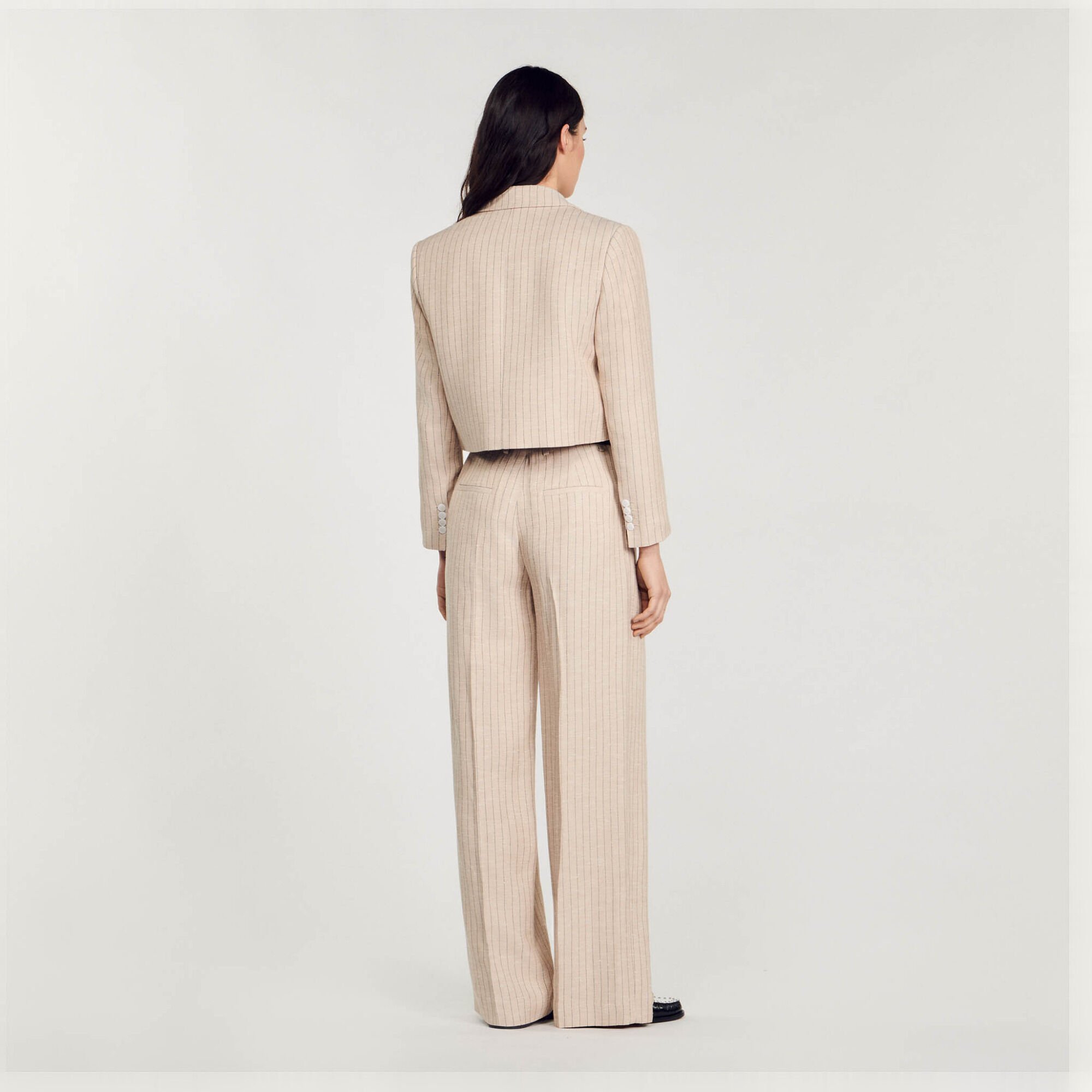 Giacca corta a righe