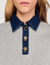 Maglione con colletto in jeans