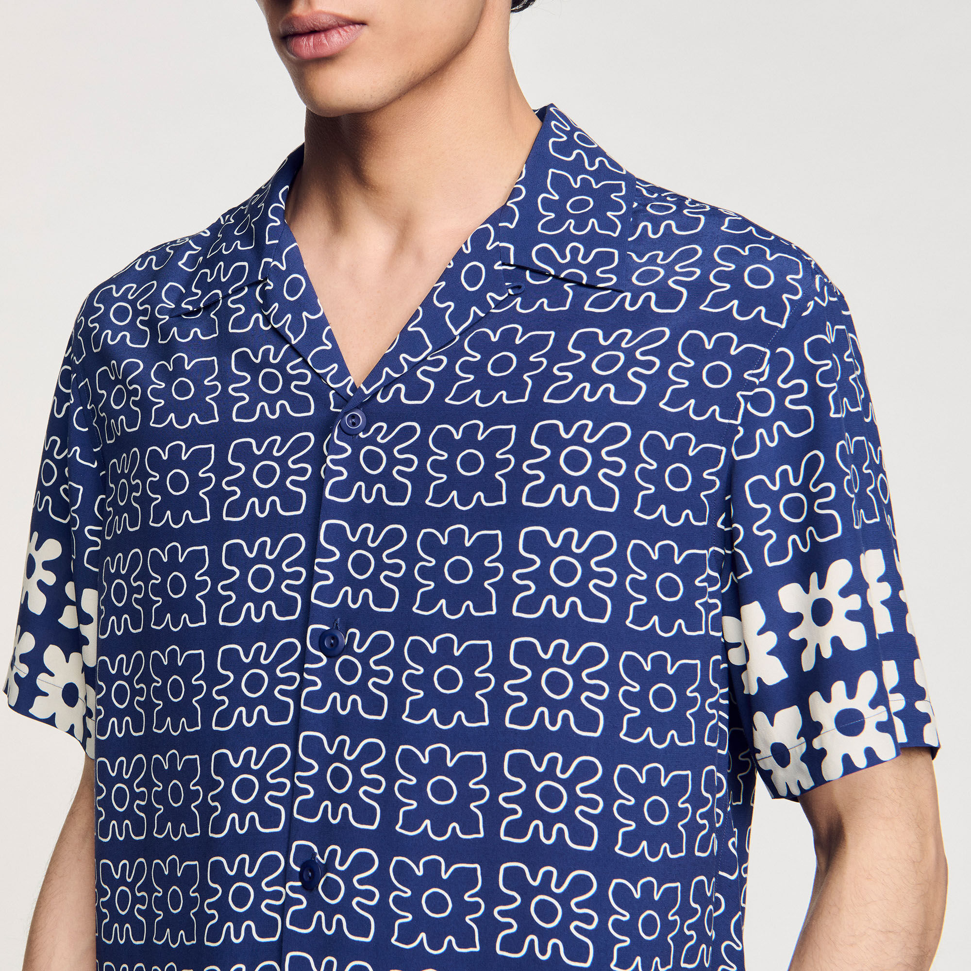 Camicia con stampa a fiori
