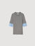 Maglione a maniche corte contrasto