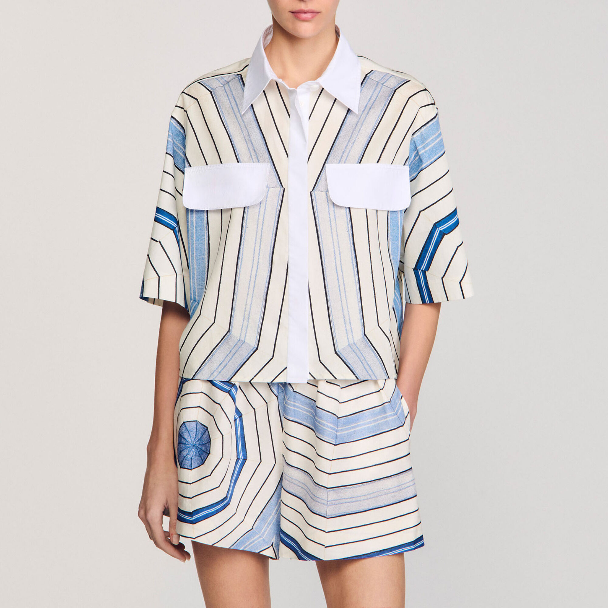 Camicia stampa a spirali