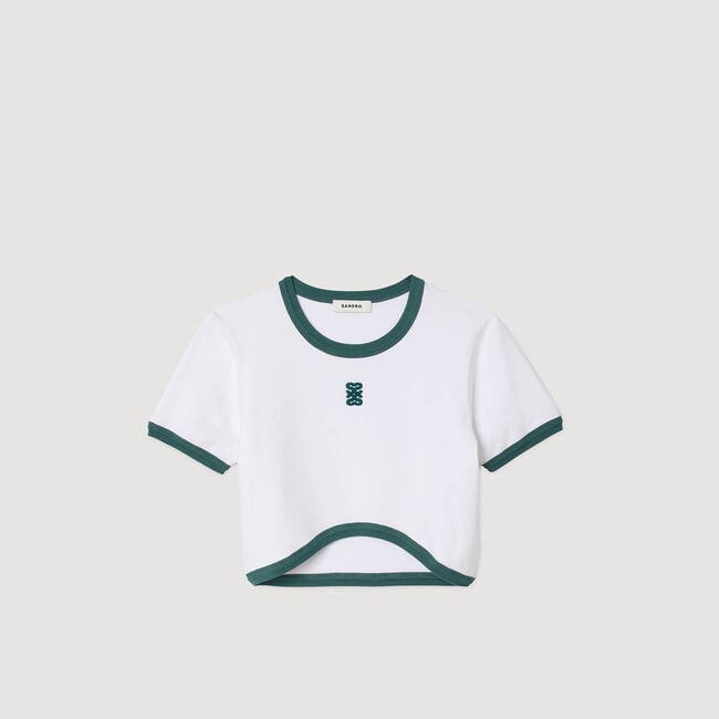 T-shirt corta bicolore