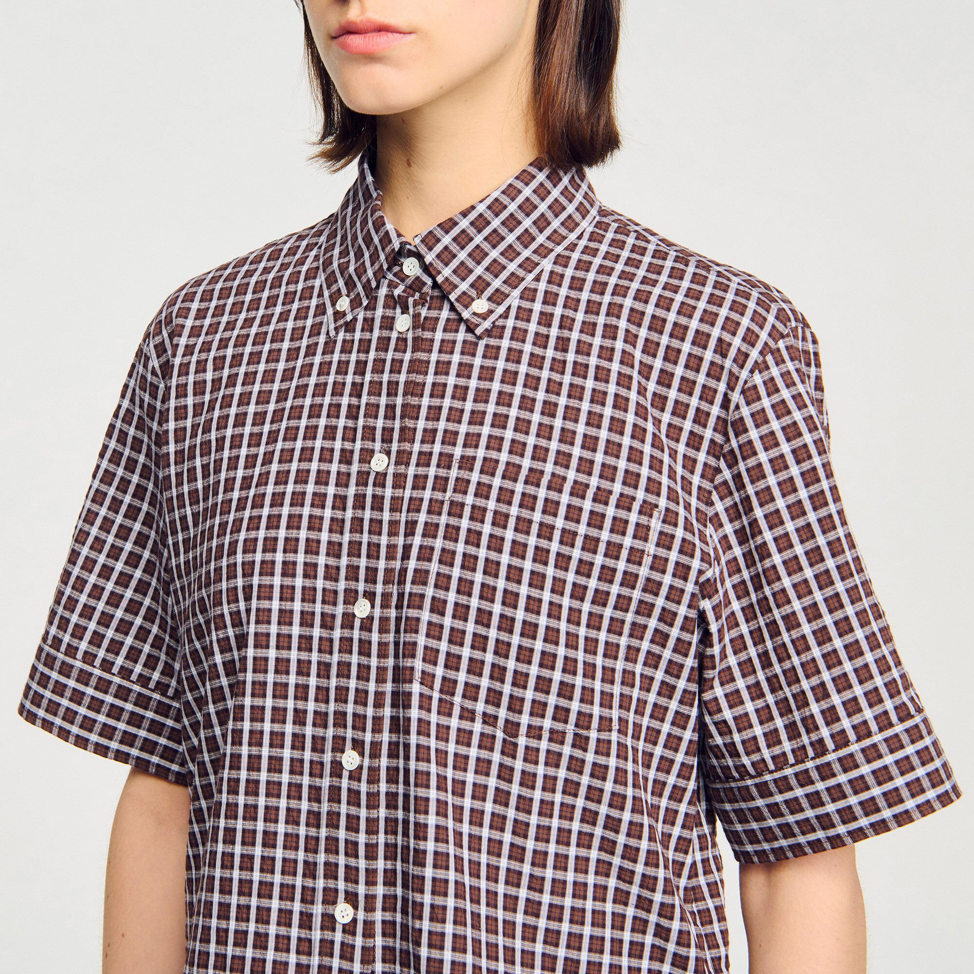 Camicia oversize a quadri