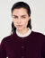 Cardigan in maglia con collo arricciato