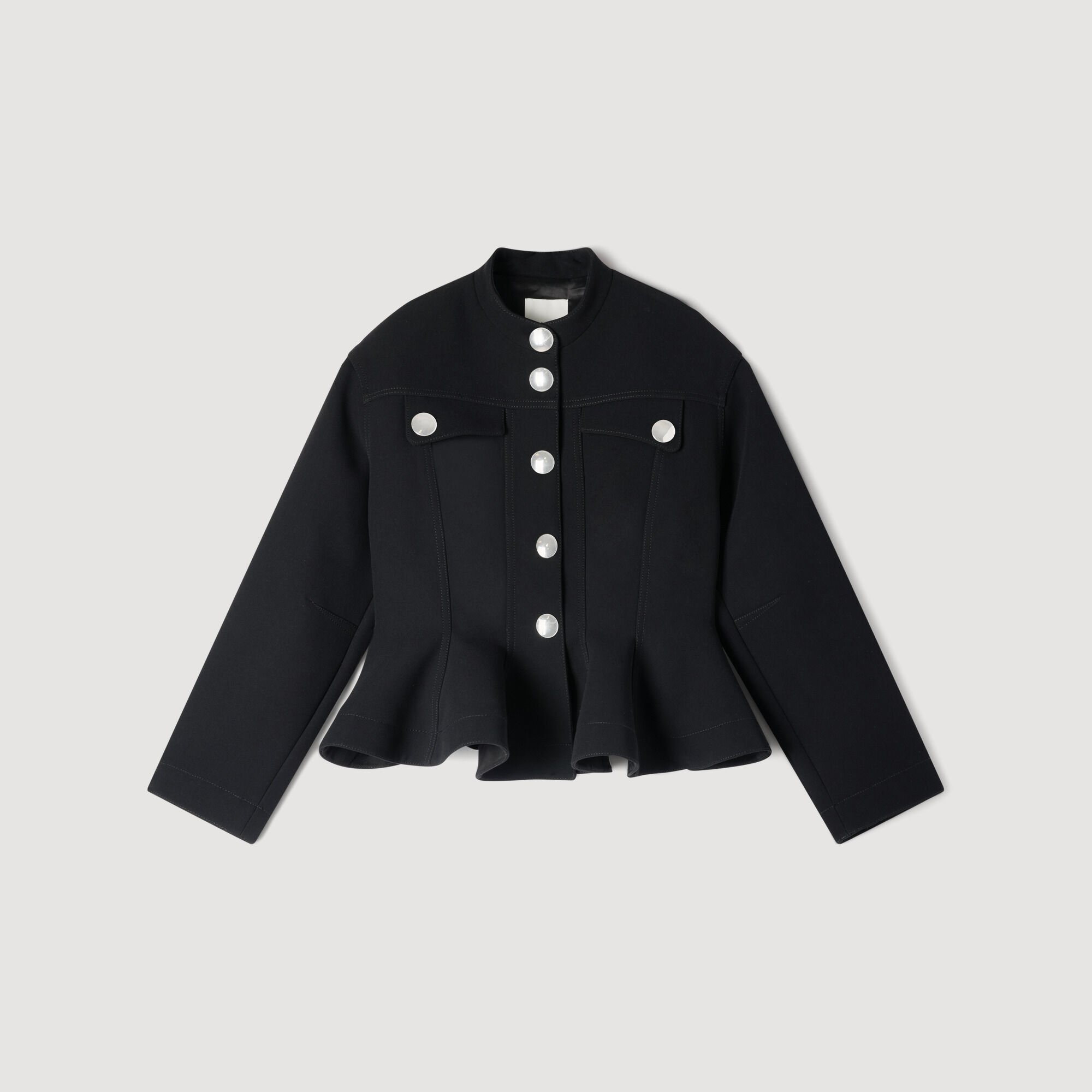 Giacca corta con baschina a balze