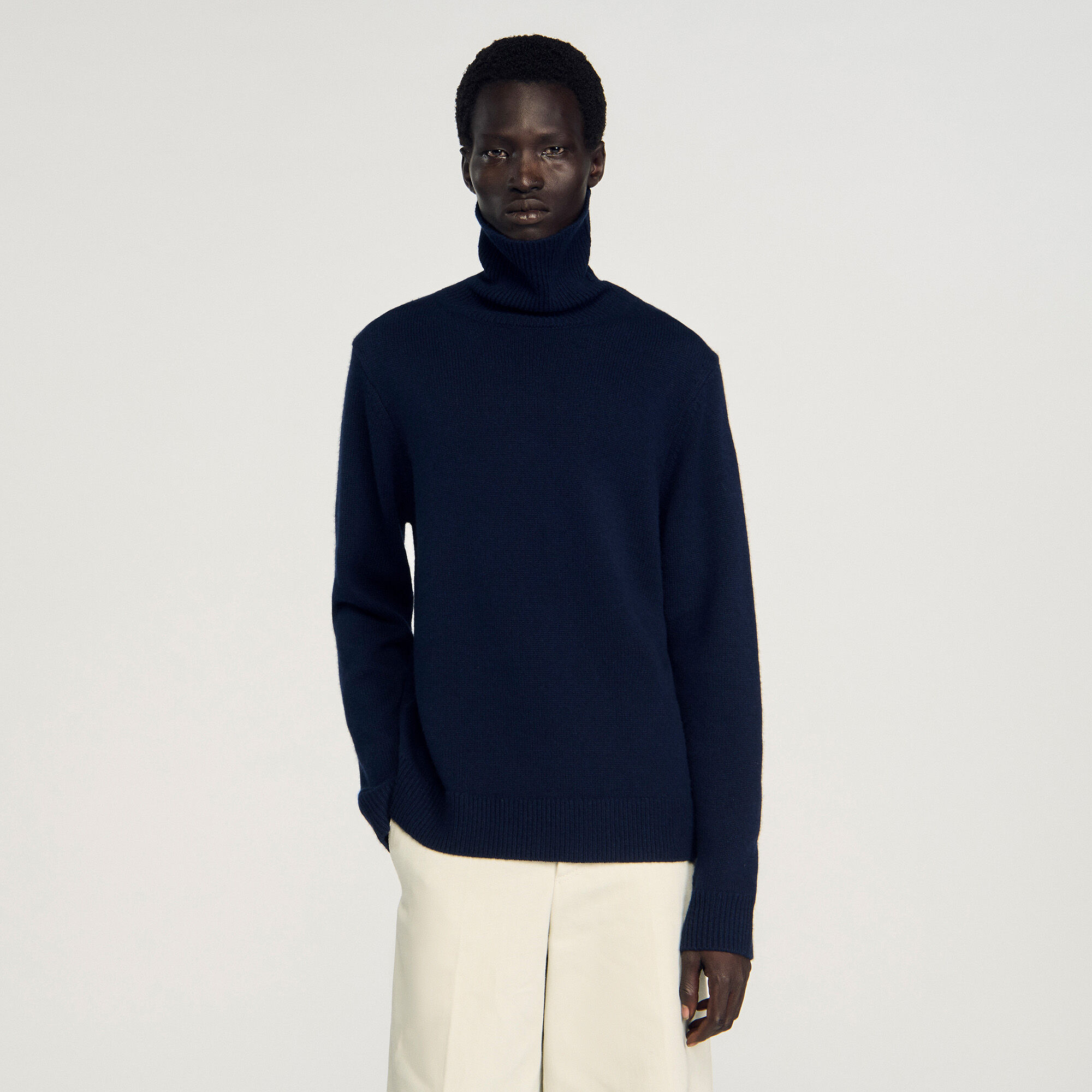 Maglione dolcevita in lana e cashmere