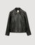 Giubbotto in pelle con zip