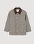 Cappotto a quadri con colletto vellutato