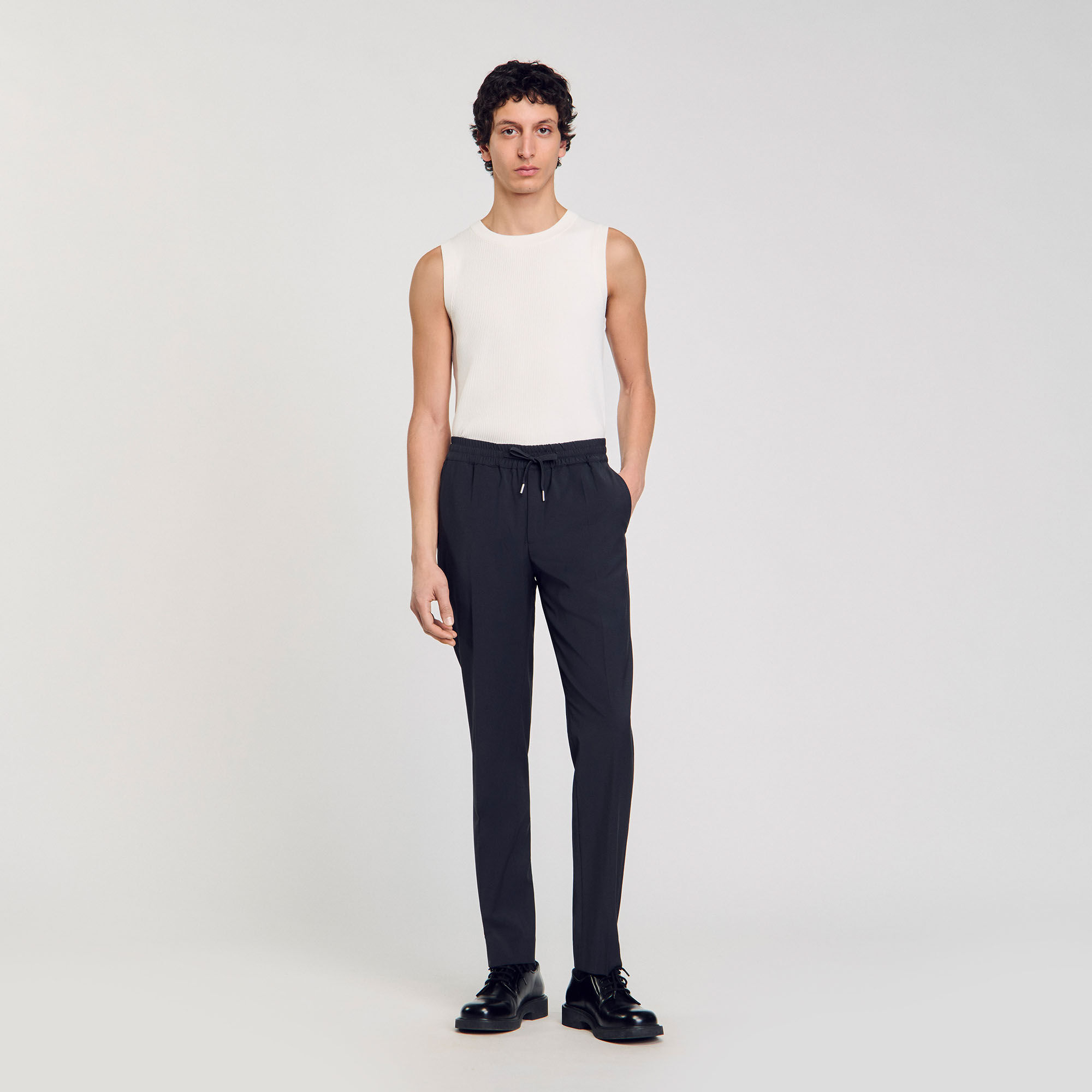 Pantaloni dritti elasticizzati