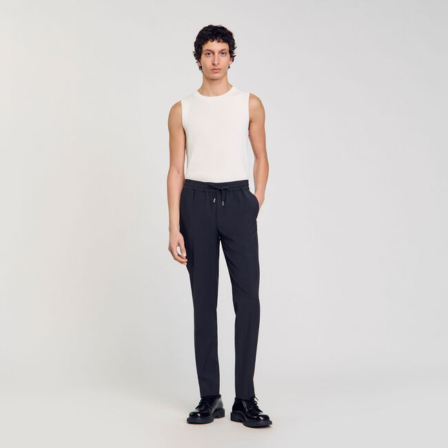 Pantaloni dritti elasticizzati