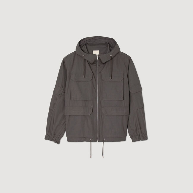 Parka militare con cappuccio
