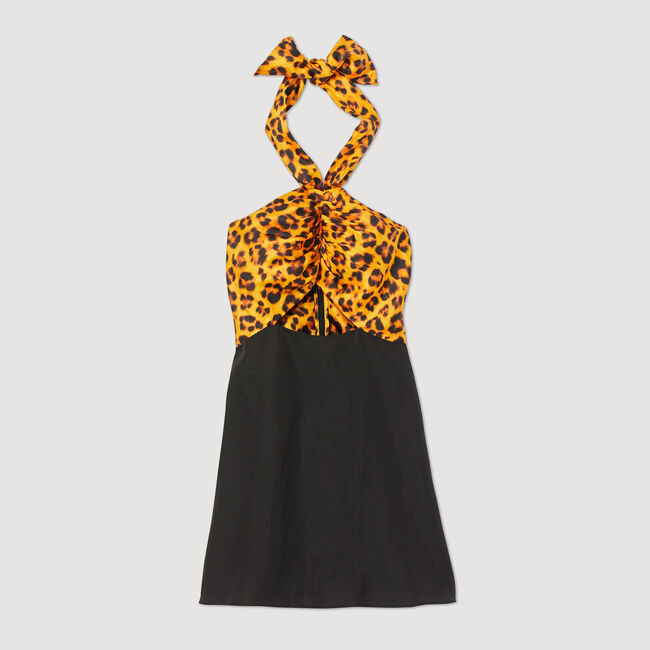 Abito corto leopardato