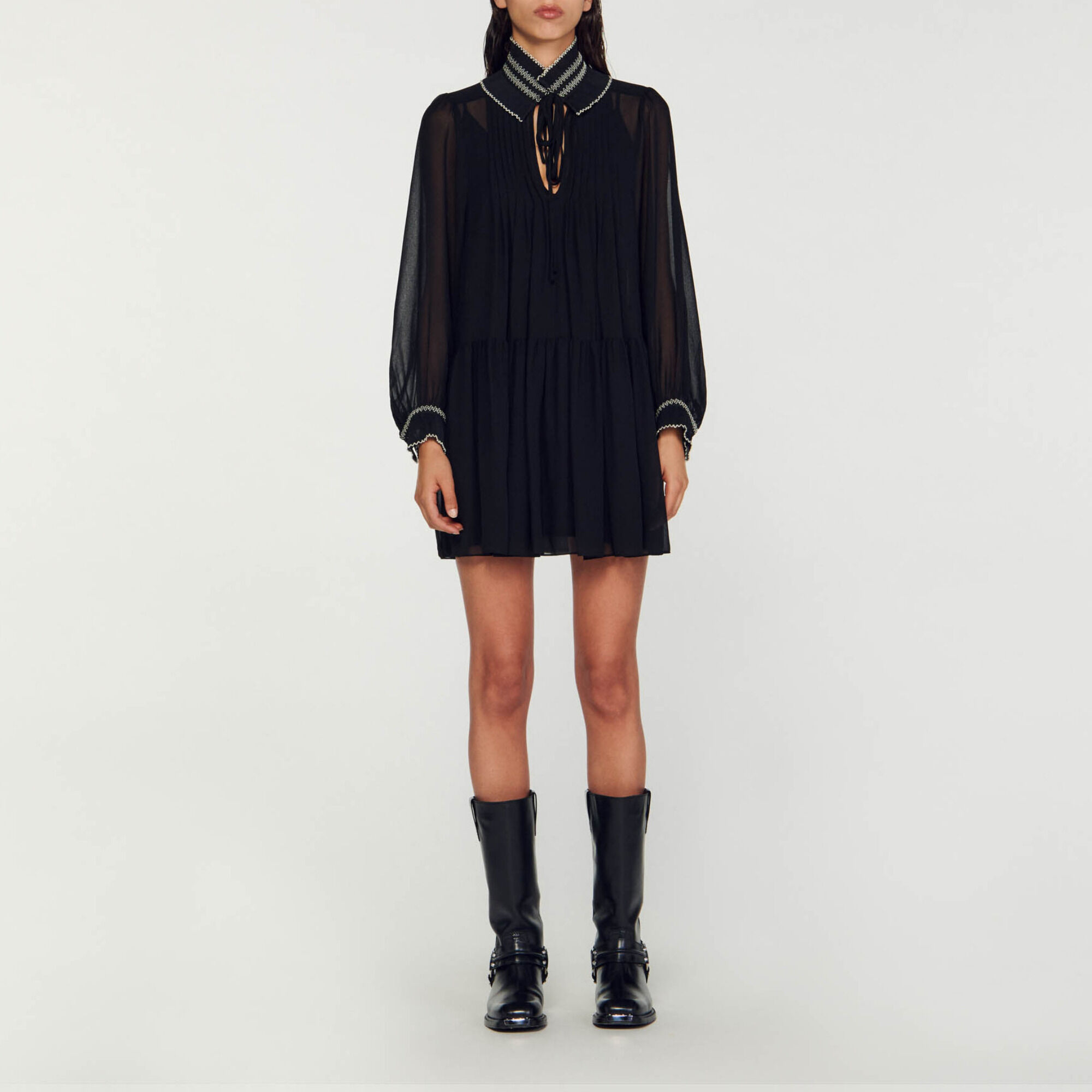 Abito fluido in chiffon