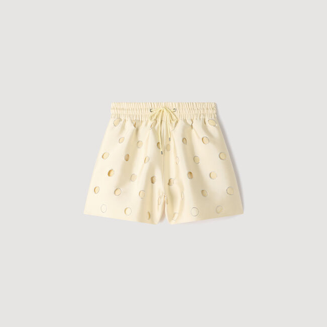 Shorts con strappi e strass