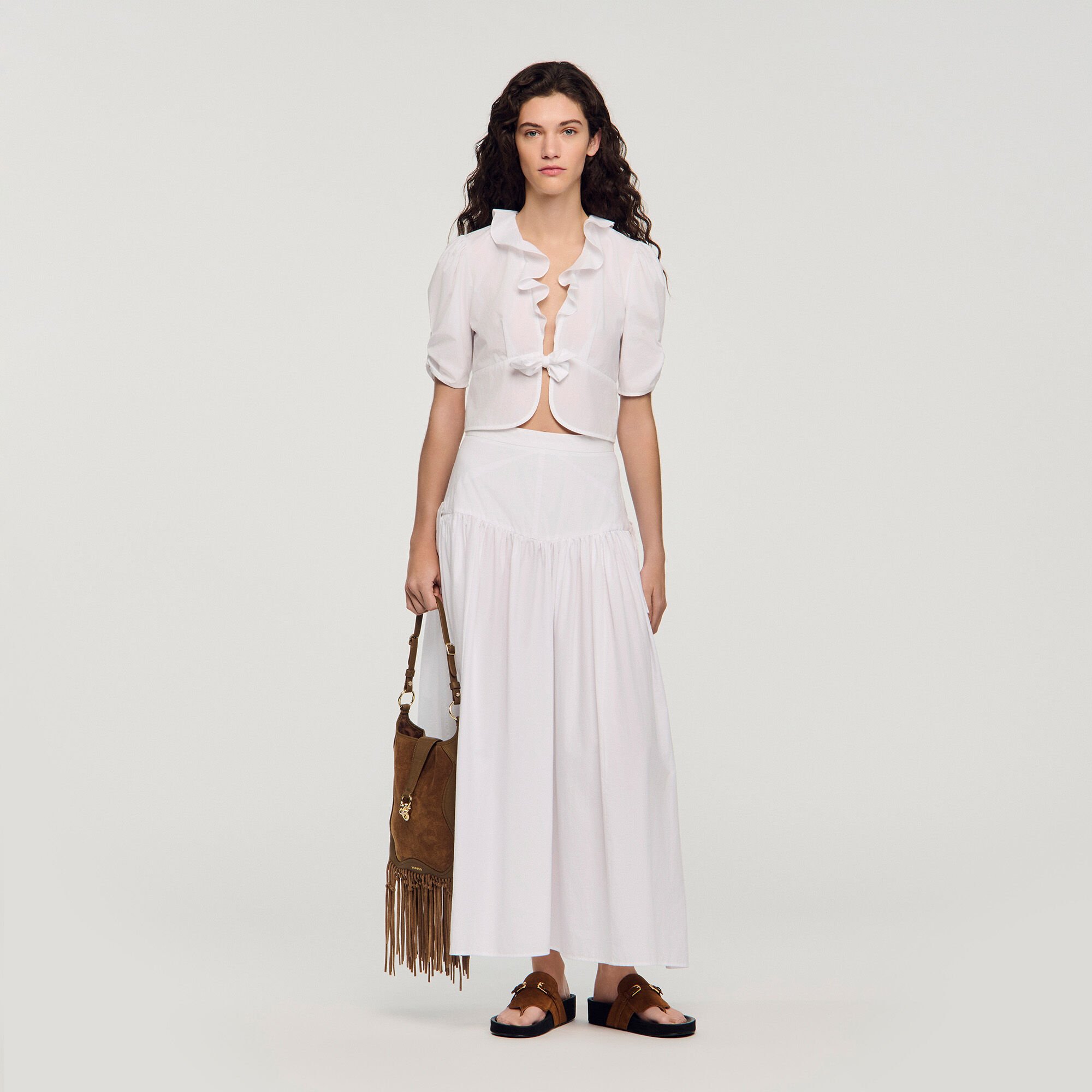 Top corto con volant