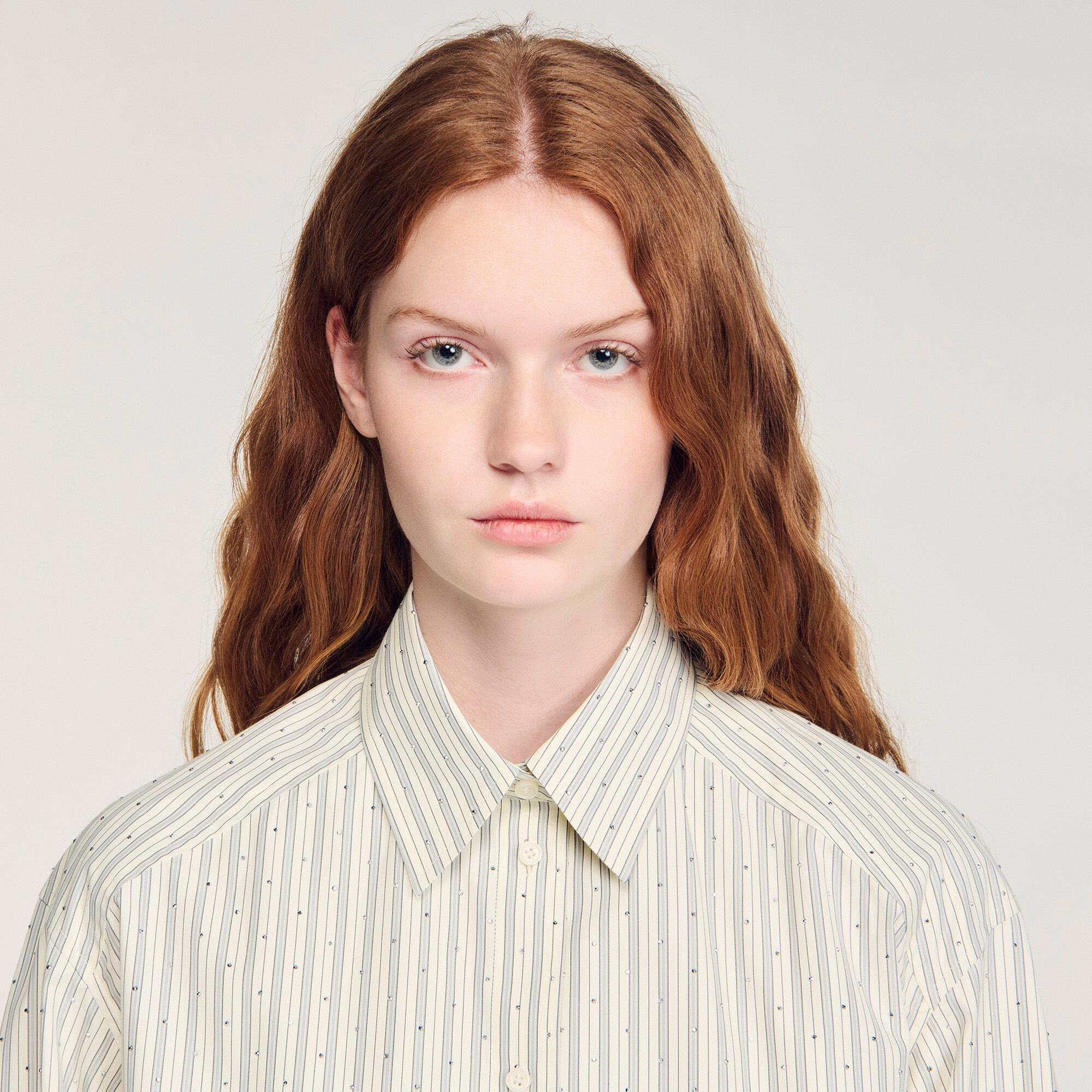 Camicia glitterata a righe