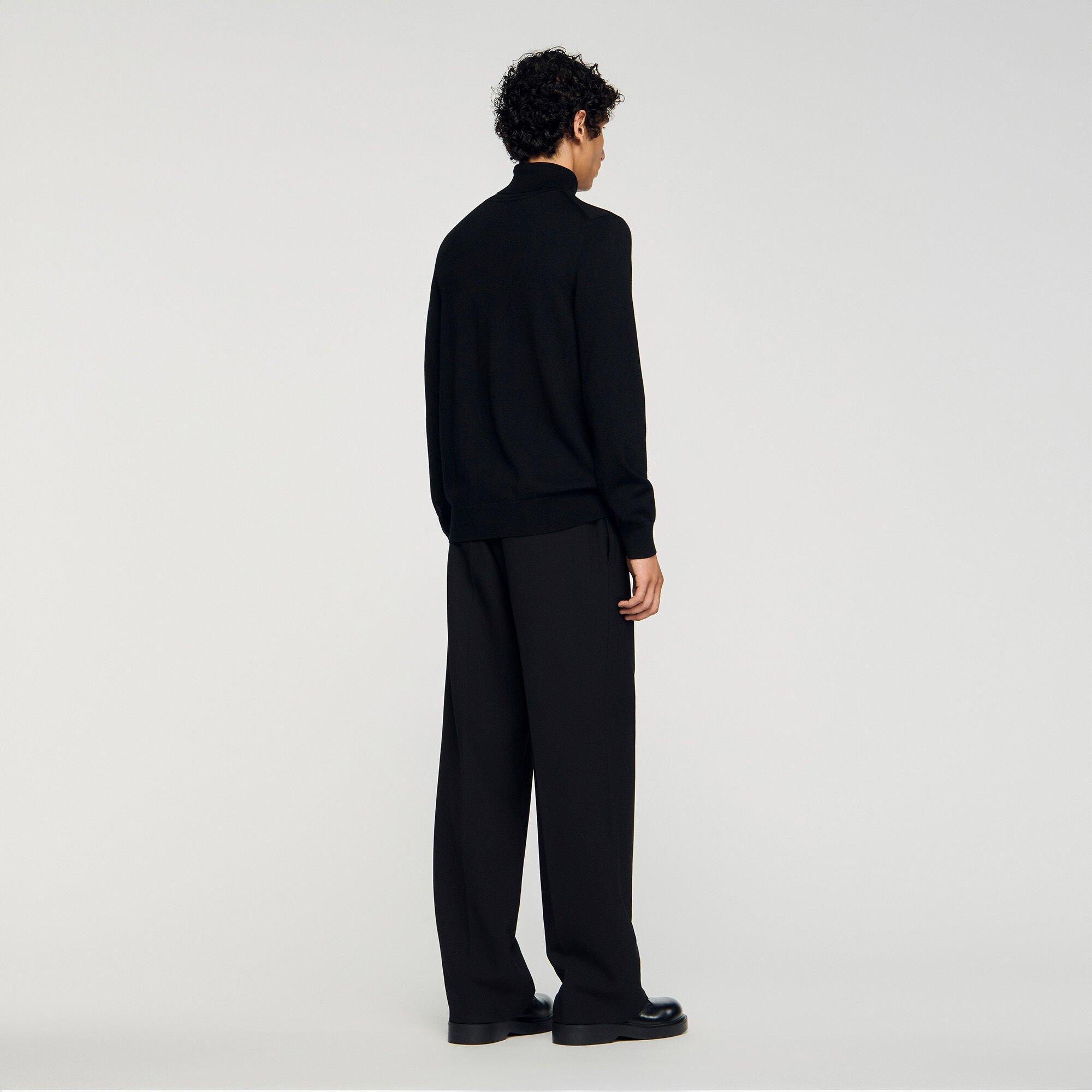 Pullover a collo alto in lana