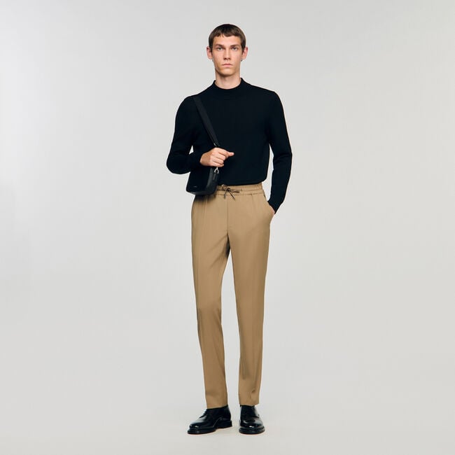 Pantaloni dritti elasticizzati