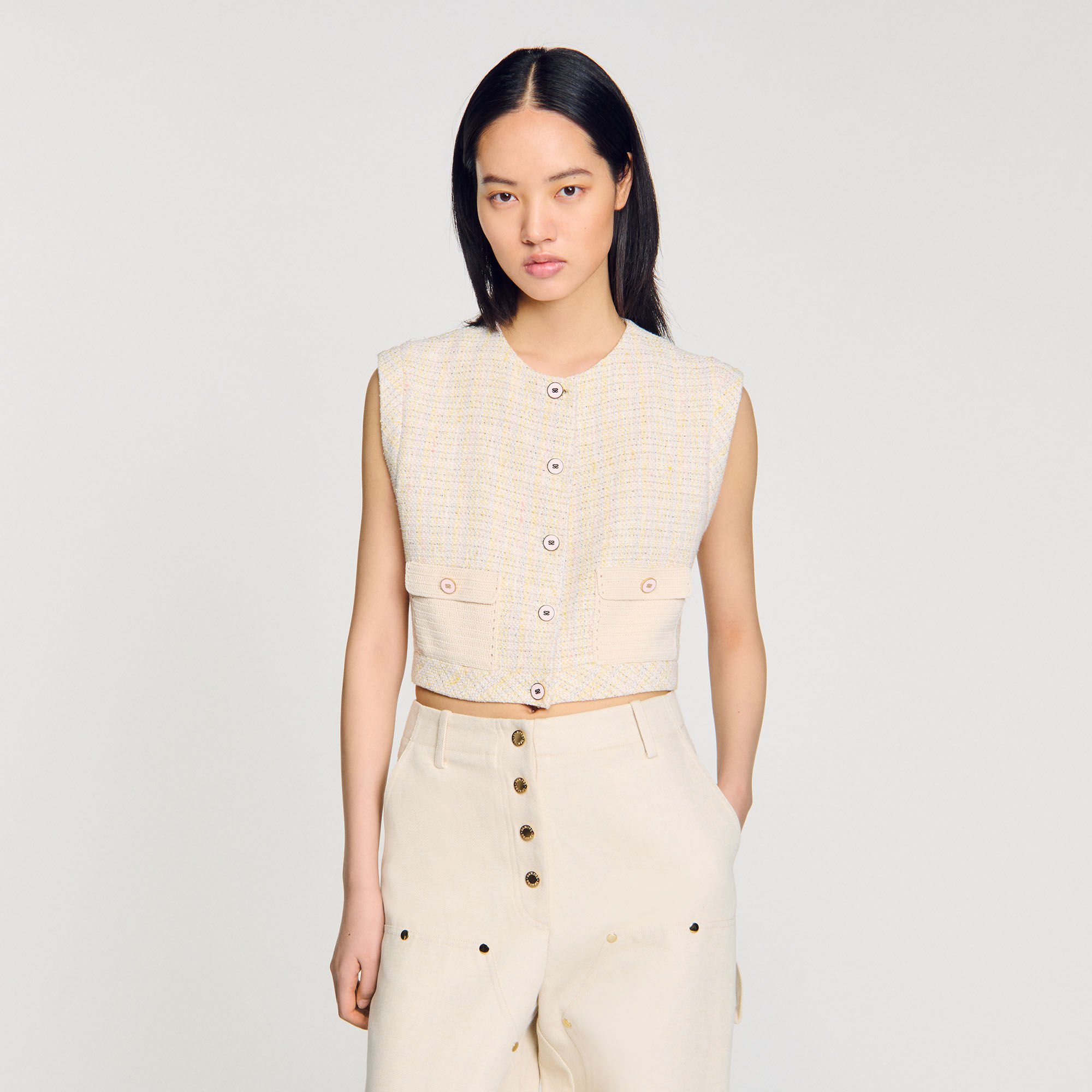 Gilet in tweed fantasia
