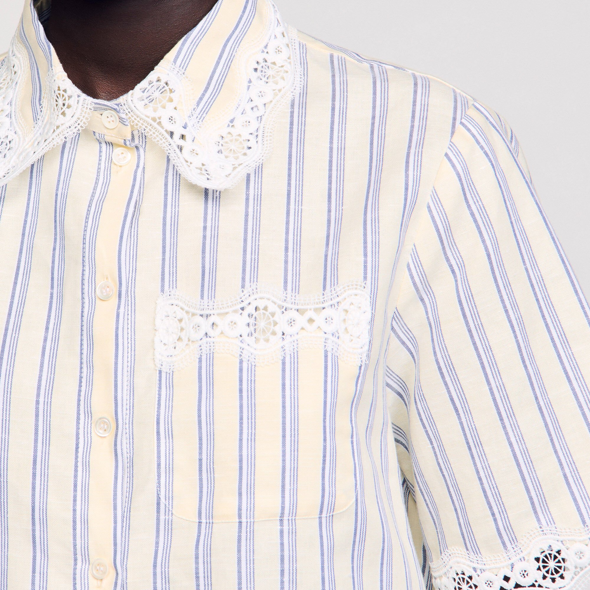 Camicia corta a righe