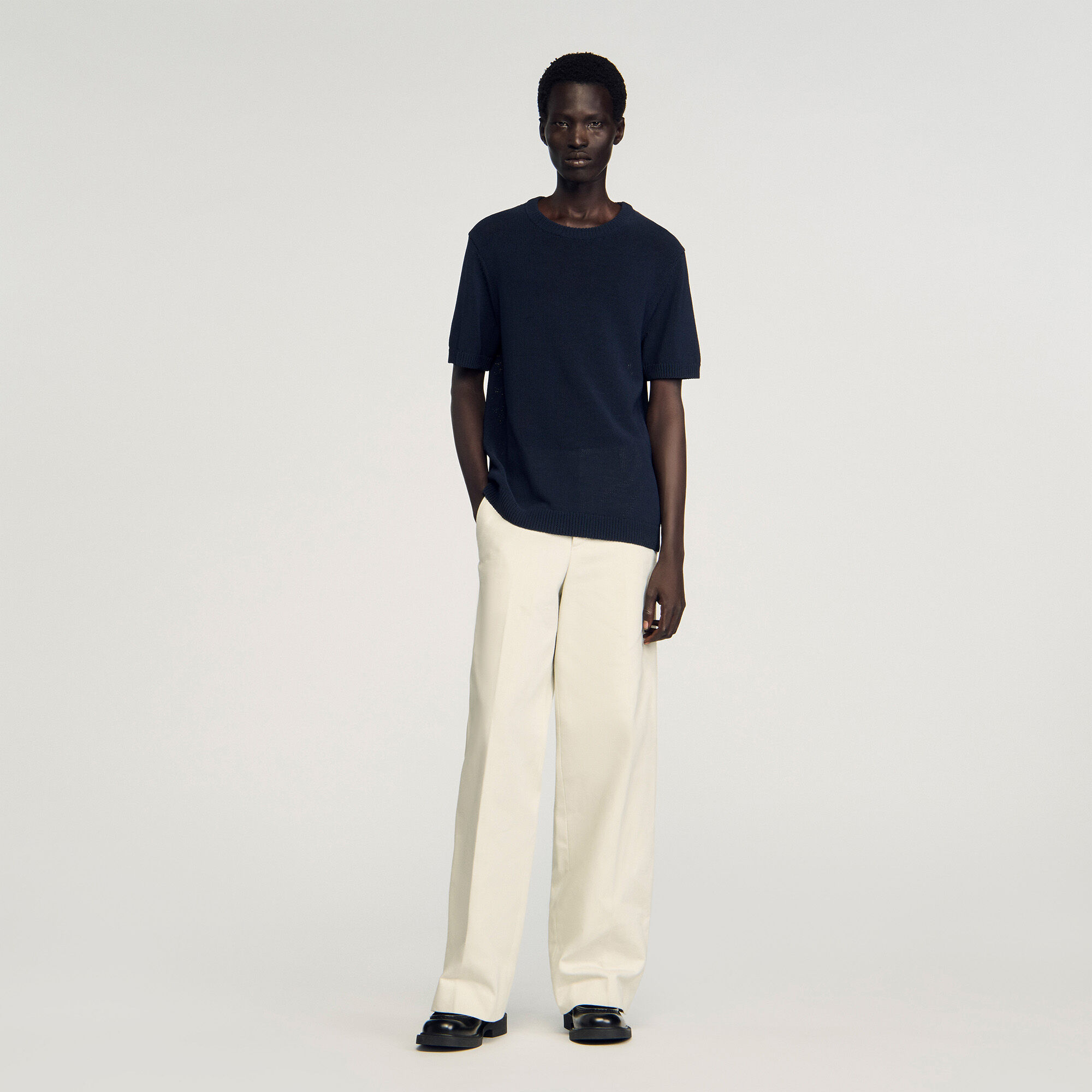 T-shirt in maglia fine