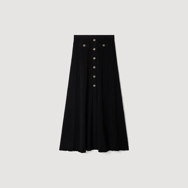 Gonna lunga in maglia pointelle