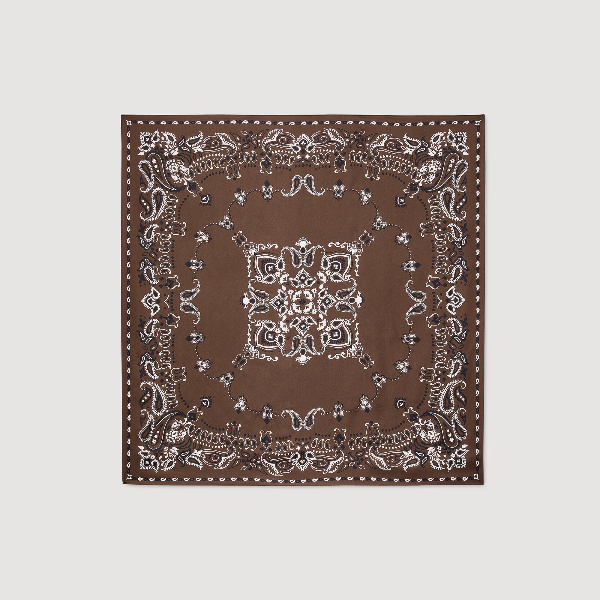 Foulard in seta con stampa bandana