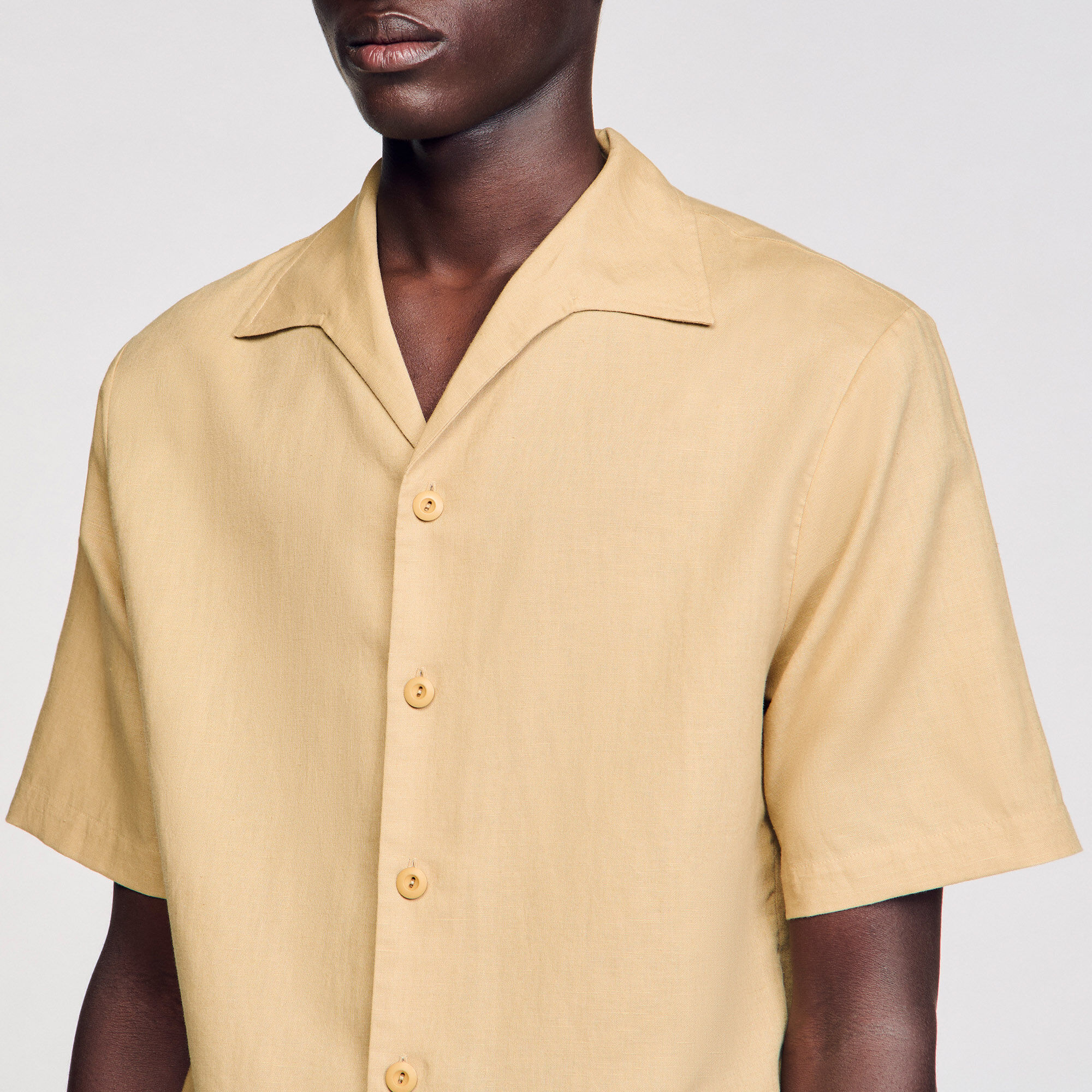 Camicia in cotone e lino