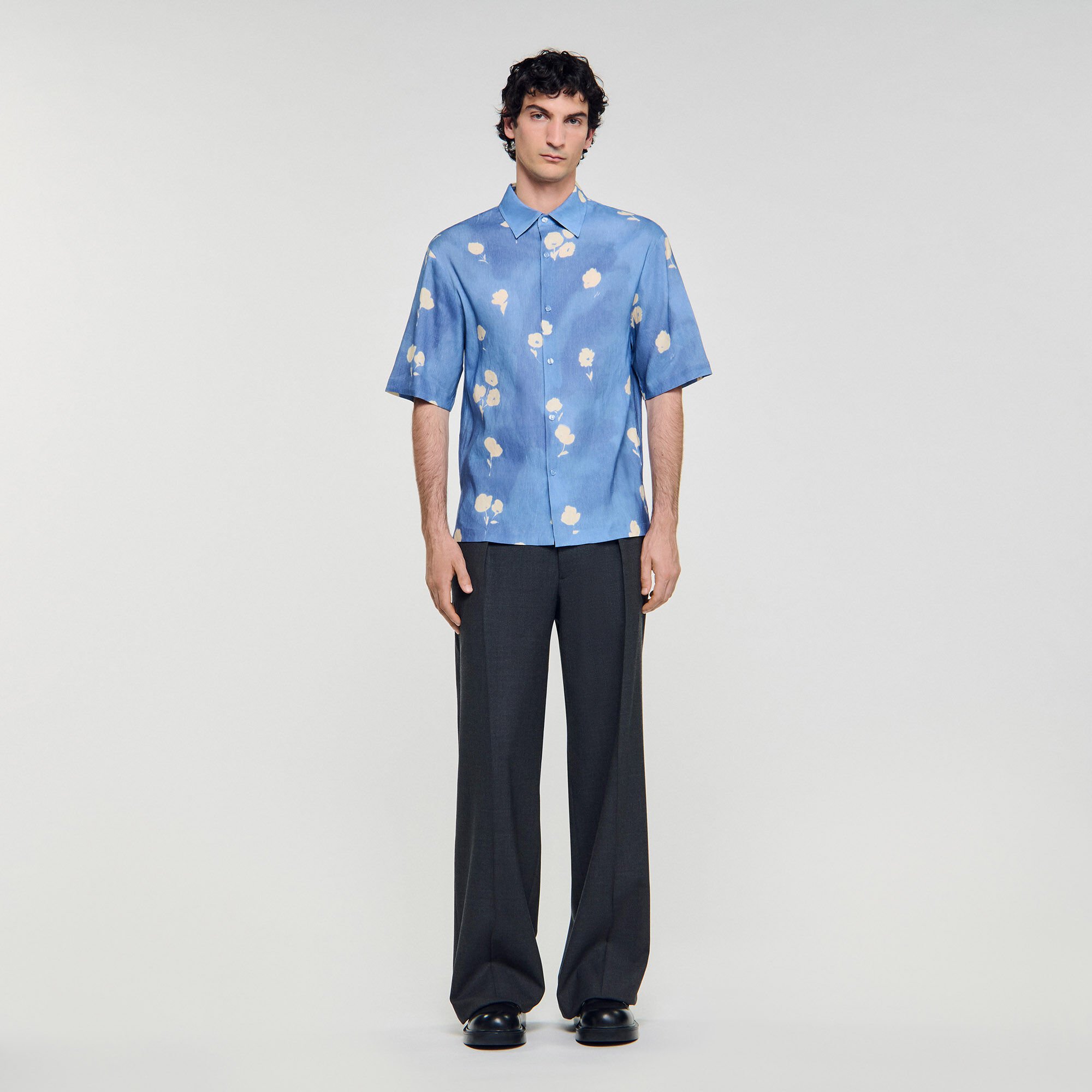 Camicia con stampa a fiori