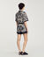 Shorts con stampa a fiori