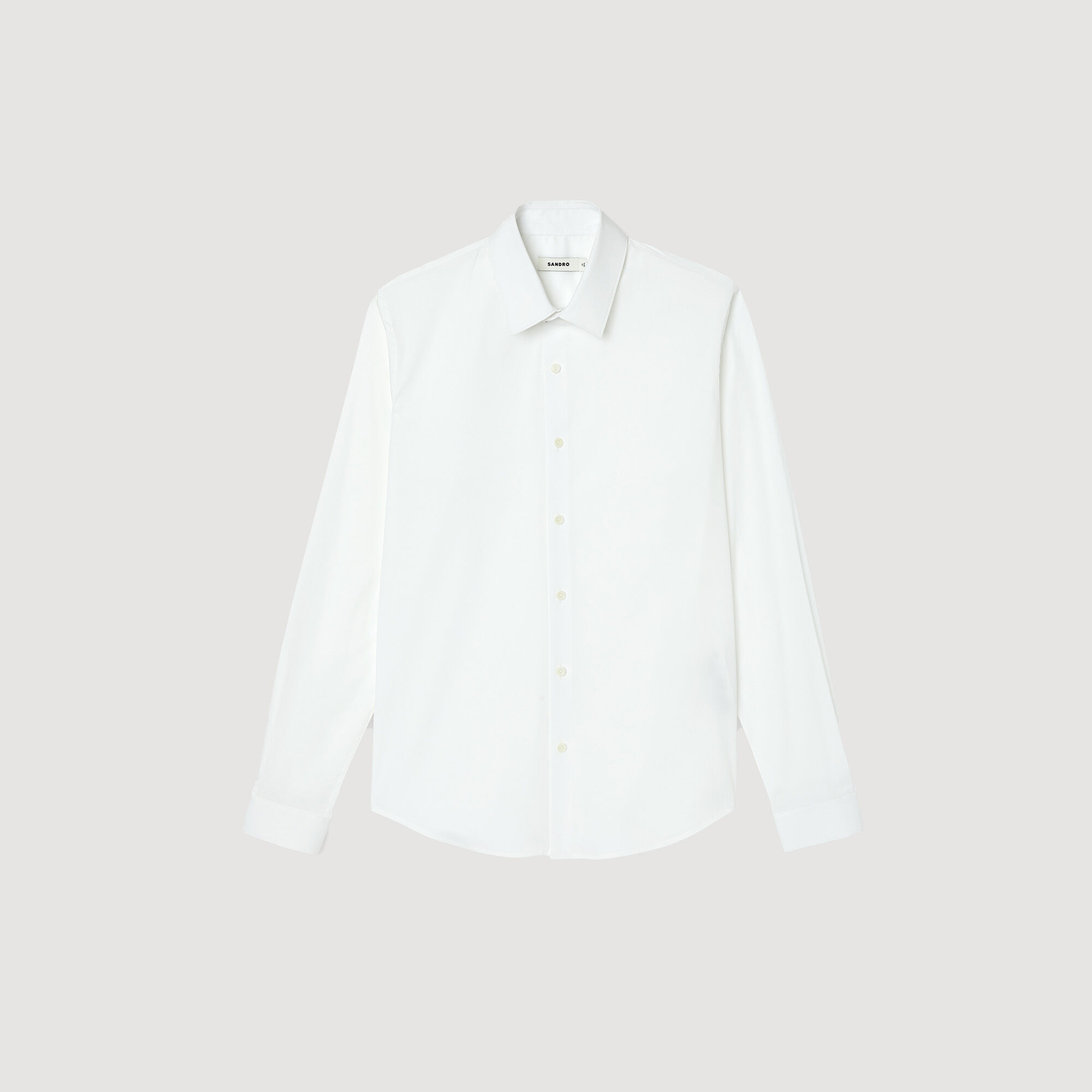 Camicia aderente in cotone stretch