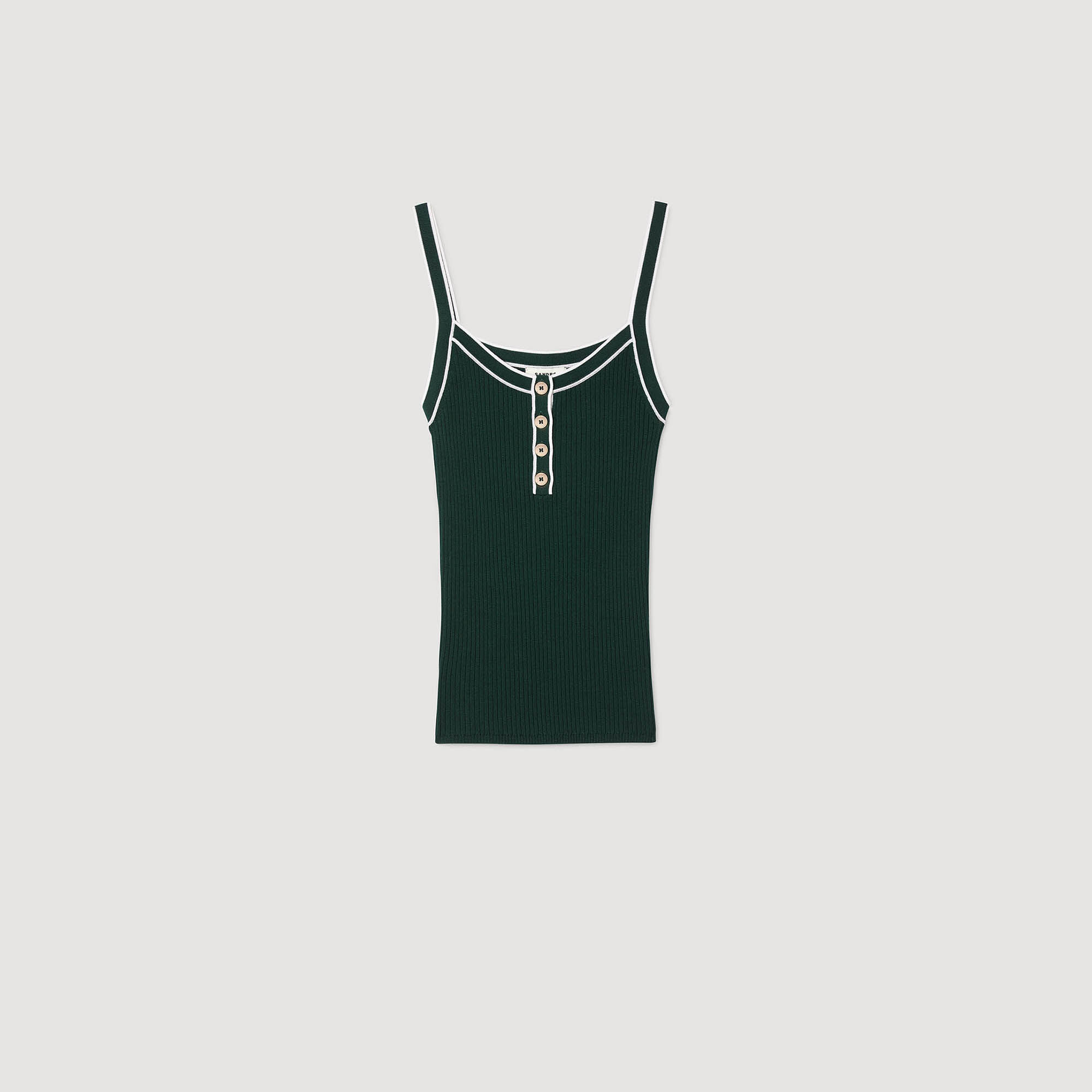 Canottiera in maglia bicolore