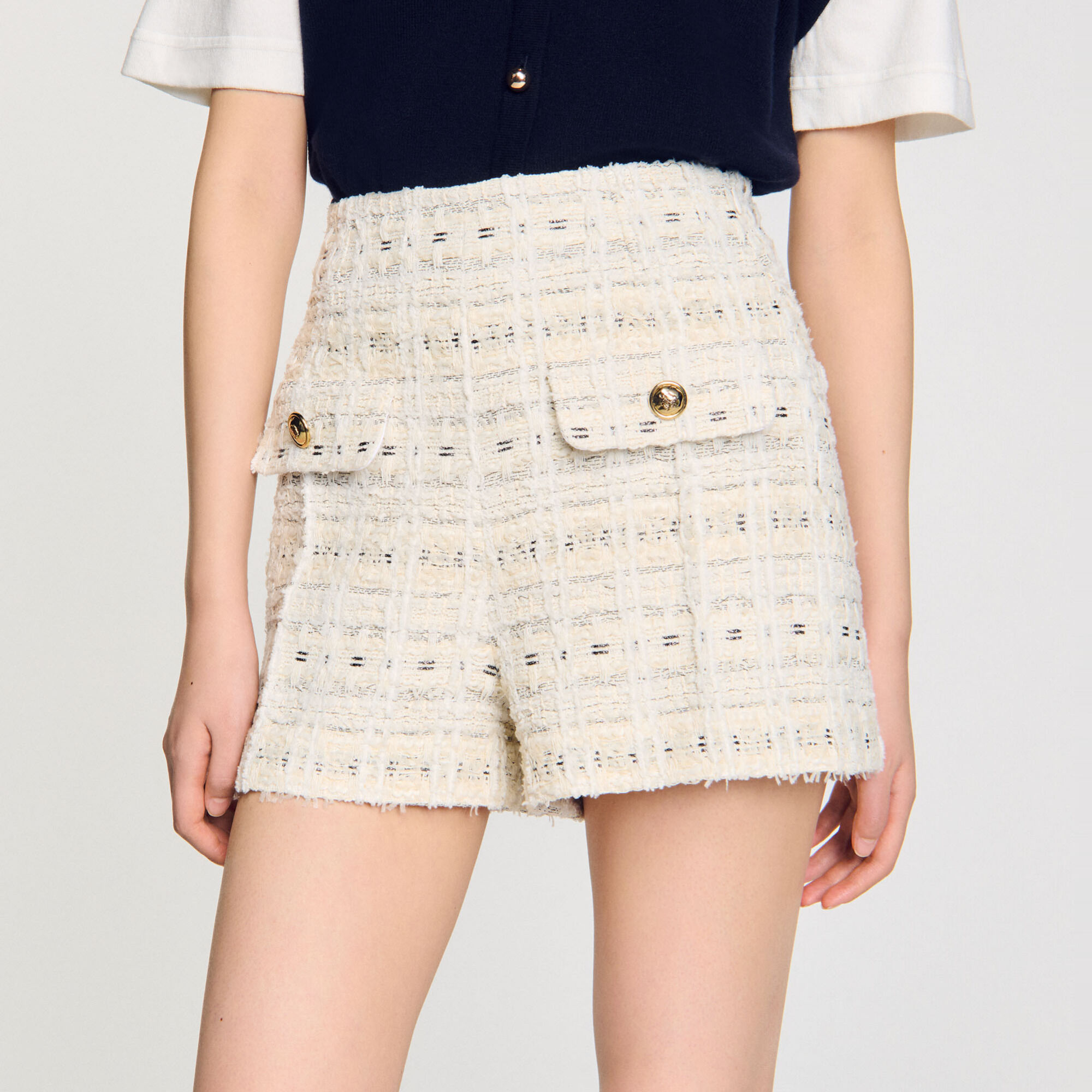 Shorts in tweed fantasia - Donna | Sandro