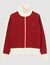 Cardigan bicolore in maglia