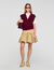 Maglione bicolor in lana e cashmere