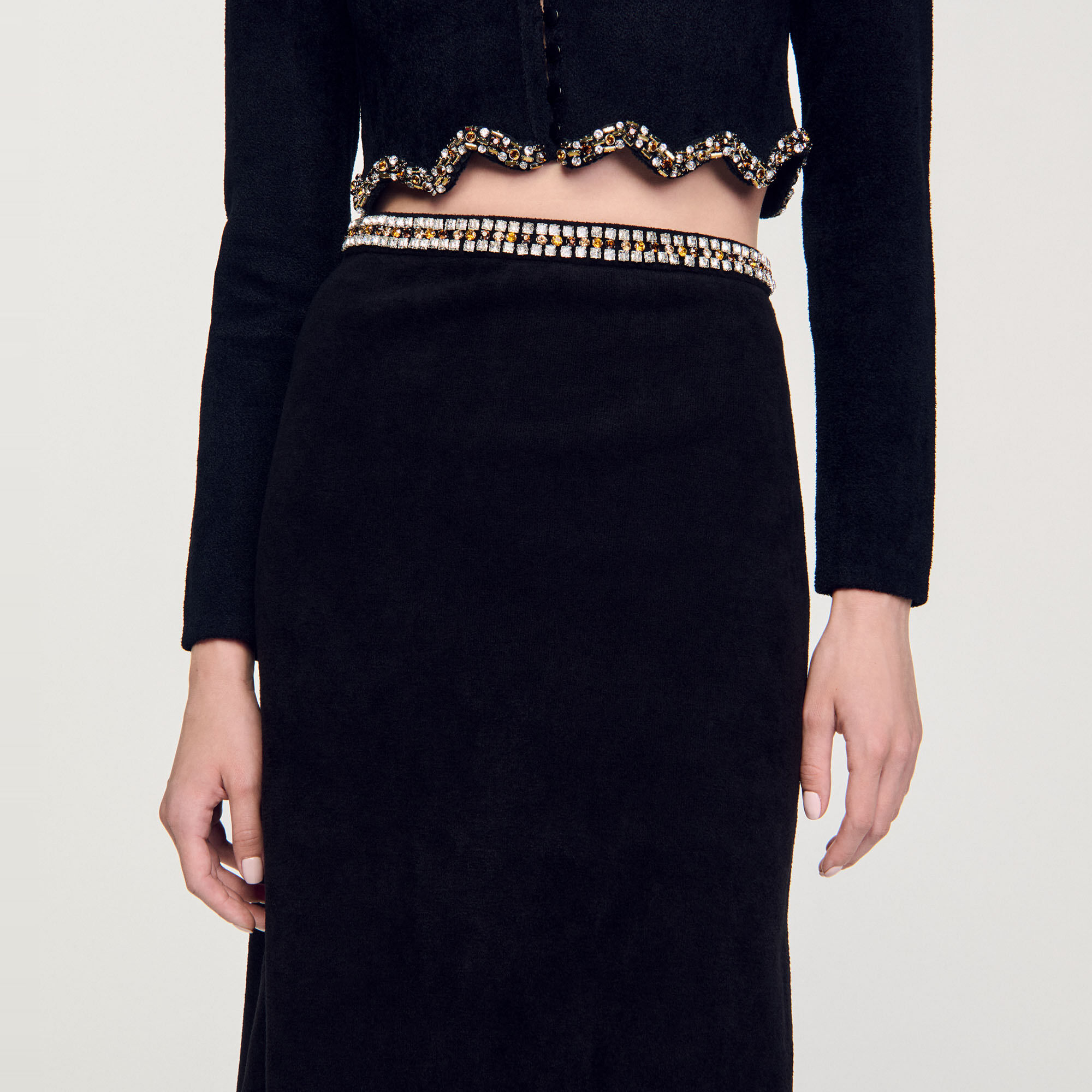 Gonna corta glitterata