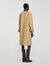 Trench lungo con colletto in pelle
