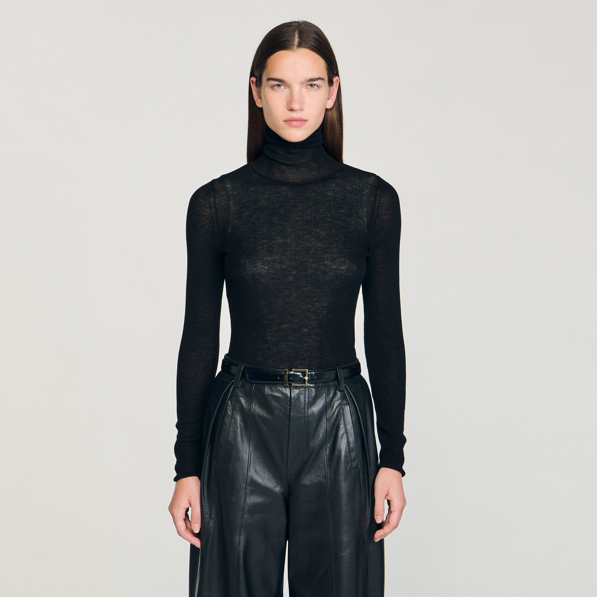 Maglione con collo alto 2 in 1