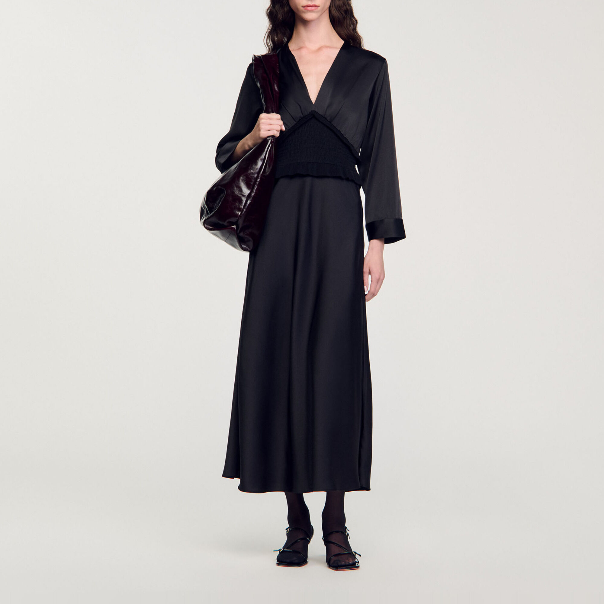 Abito lungo satinato