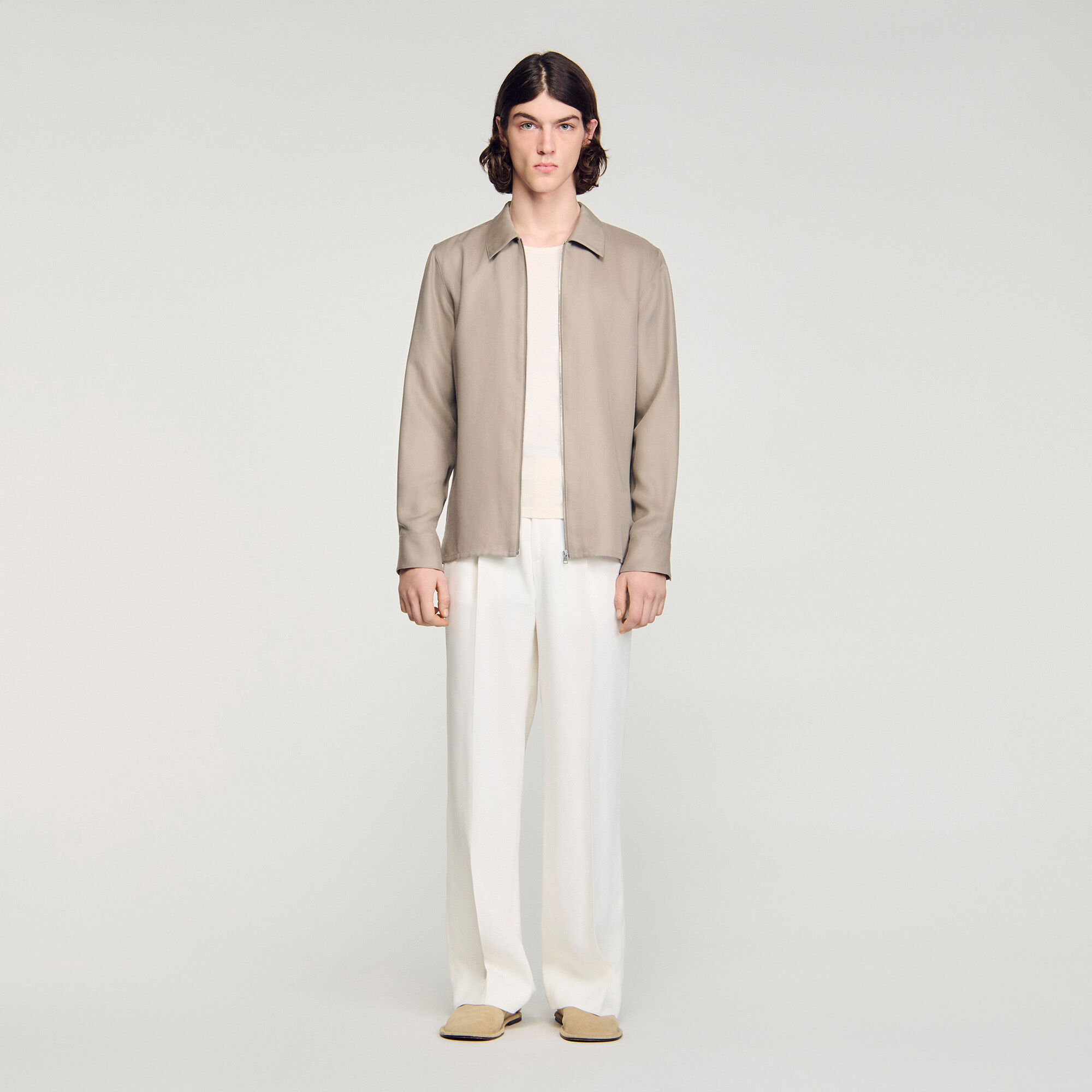 Camicia fluida con zip