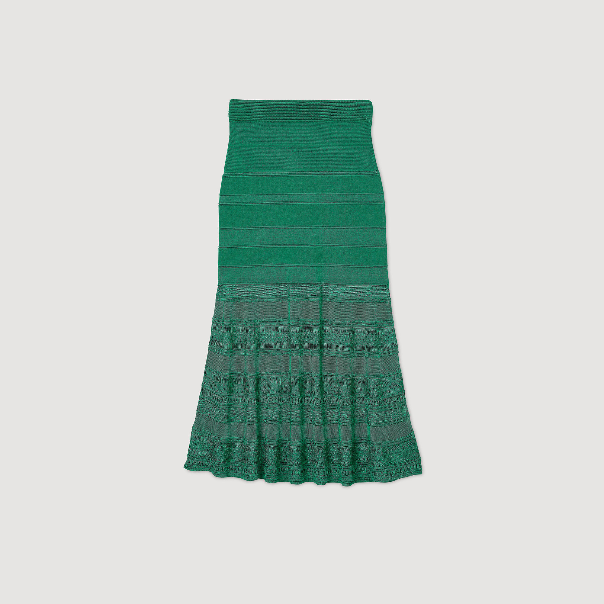 Gonna lunga in maglia fantasia