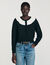 Cardigan con colletto a contrasto