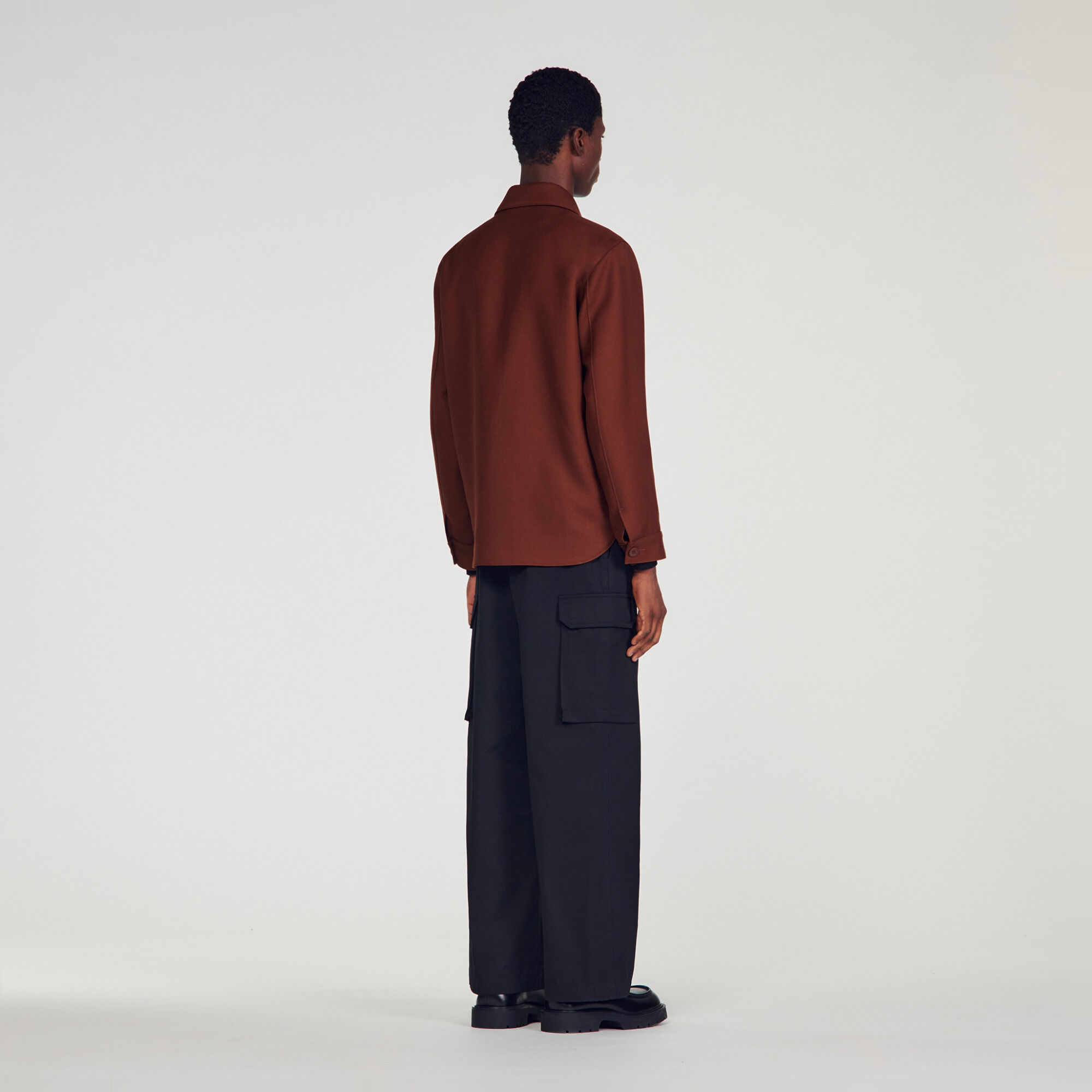 Overshirt in misto lana