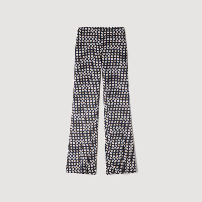 Pantaloni fluidi con stampa a fiori