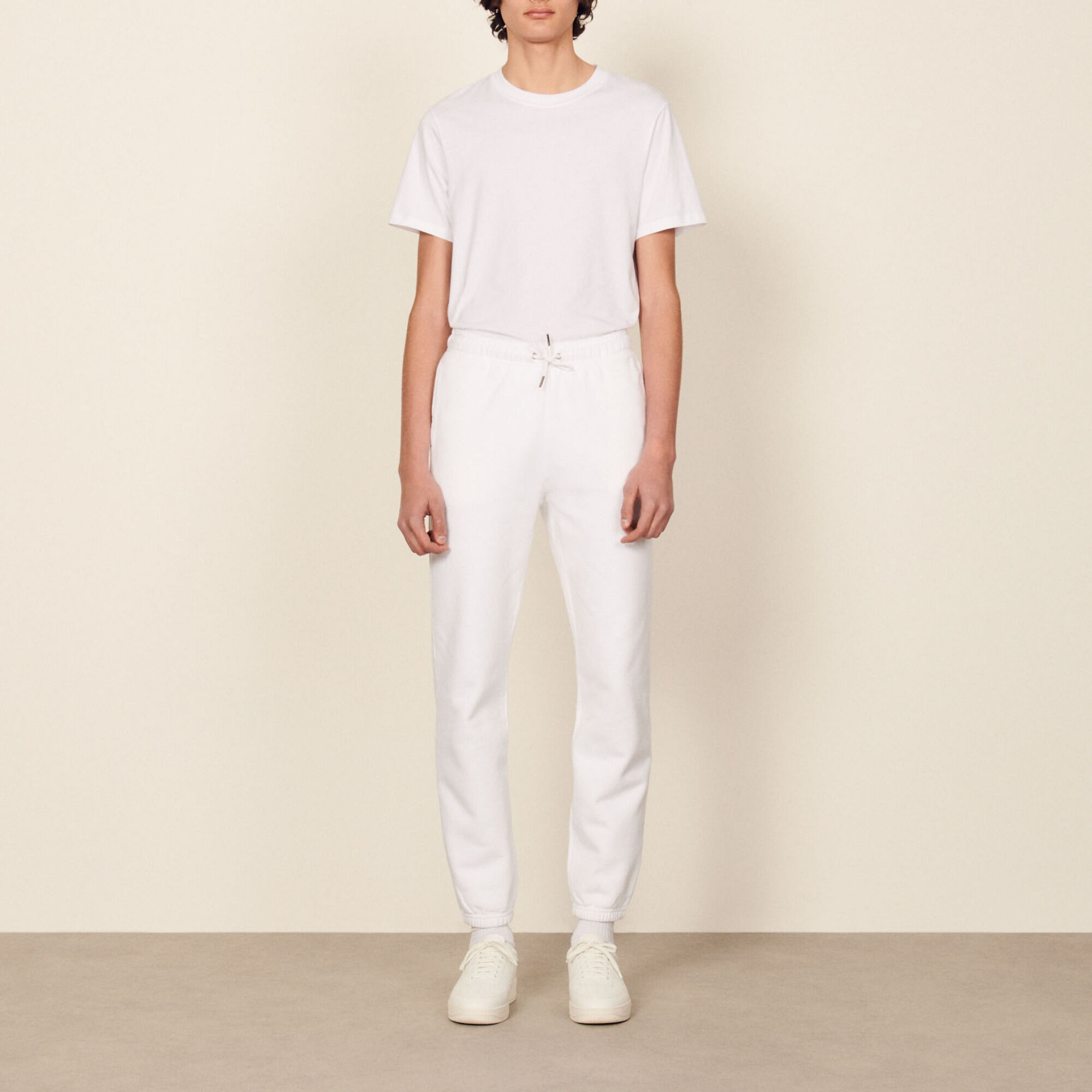 Pantaloni da jogging felpati ricamati