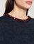 T-shirt corta decorata con perline
