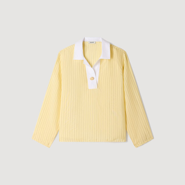 Top a righe in cotone
