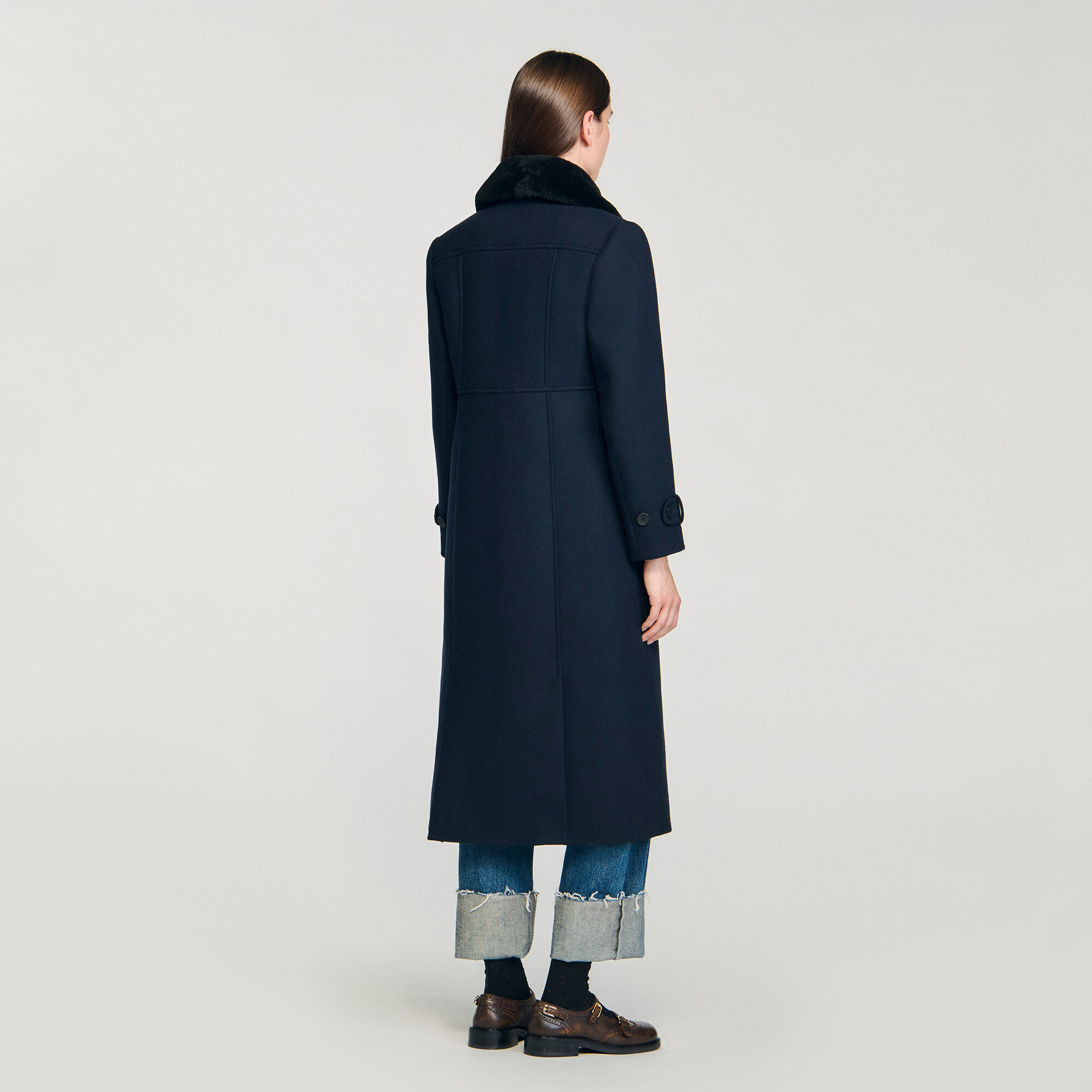 Cappotto lungo con colletto velluto Cappotto lungo con colletto velluto