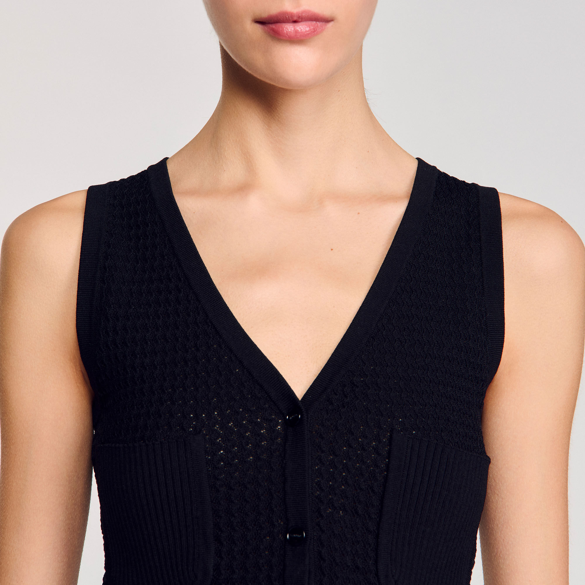 Cardigan in maglia fantasia