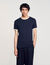 T-shirt bicolore con patch